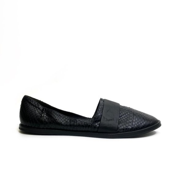 Vince Shoes - VINCE Mason 2 Landsnake Leather Flats #954